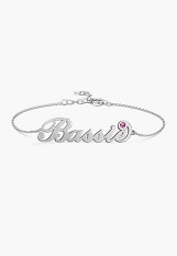 ravishing teensy-weensy handmade id engraved birthstone bracelet